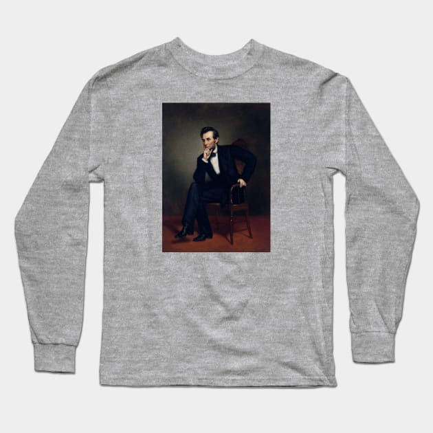 President Abraham Lincoln Painting Long Sleeve T-Shirt by warishellstore